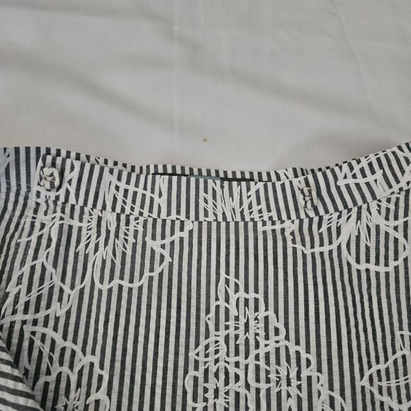 Eva Franco By Anthropologie Striped Floral Ruffle Wrap Style Skirt Women's Sz 4 - Picture 8 of 16